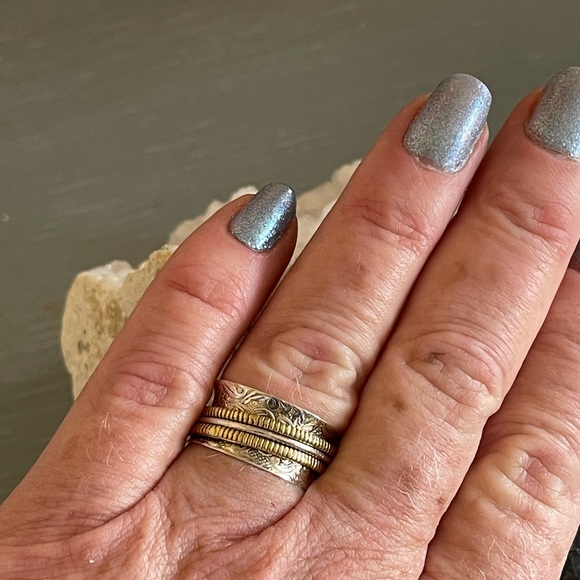 🌟⭐️🌟 Meditation Spinner Sterling Silver Ring - Picture 6 of 9